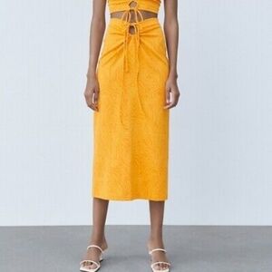 Zara Tie Front Skirt